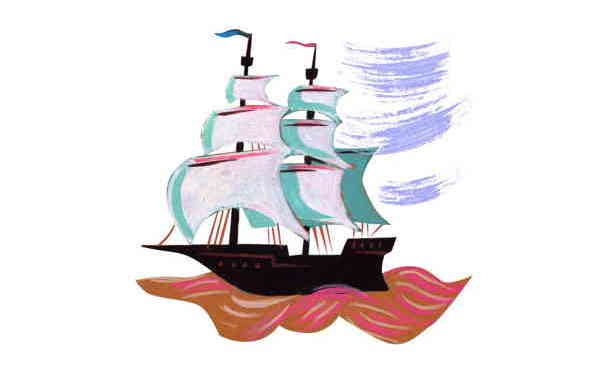 Illustration zu 'Winde wehn, Schiffe gehen' von Christoph Mett