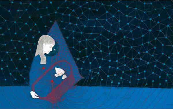Illustration zu 'Kindlein mein' von Frank Walka
