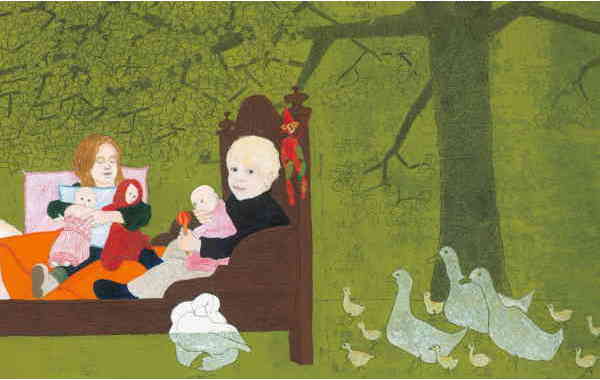 Illustration zu 'Puppenwiegenlied' von Frank Walka