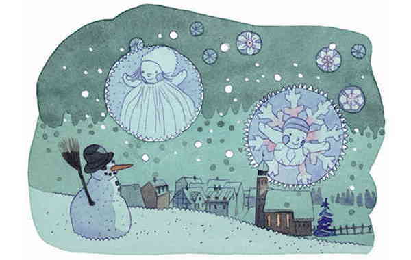 Illustration zu 'Schneeflöckchen, Weißröckchen' von Markus Lefrançois