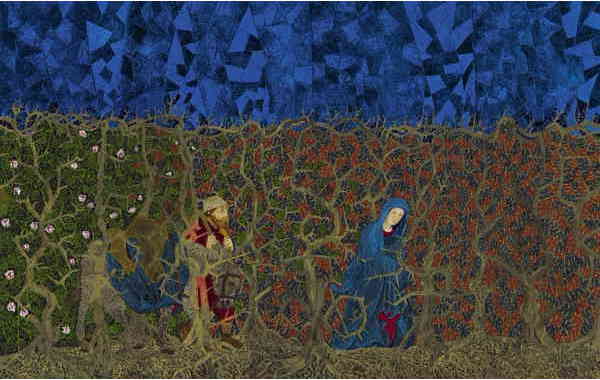 Illustration zu 'Maria durch ein Dornwald ging' von Frank Walka