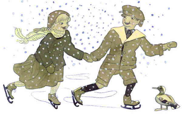 Illustration zu 'Juchhe, juchhe, der erste Schnee' von Markus Lefrancois