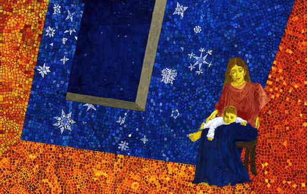 Illustration zu 'Julen har bragt versignet bud' von Frank Walka