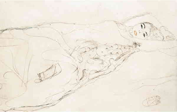 Illustration zu 'Drei Laub auf einer Linden' von Gustav Klimt