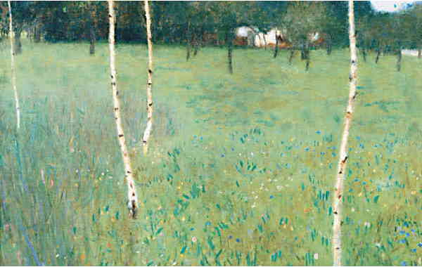 Illustration zu 'Ich ging im Walde so für mich hin' von Gustav Klimt