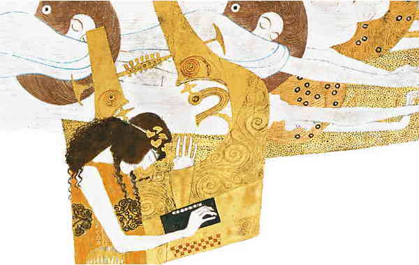 Illustration zu 'If music be the food of love' von Gustav Klimt