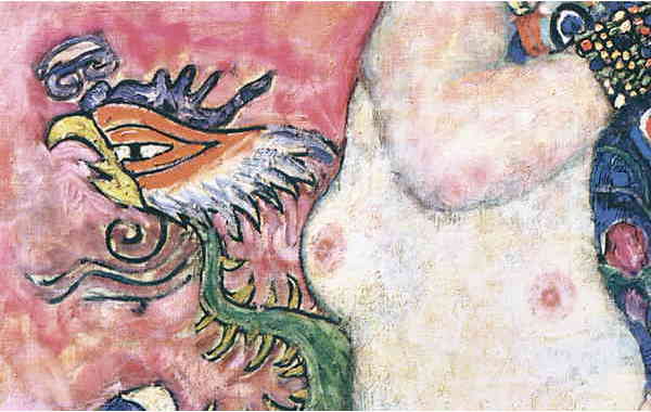 Illustration zu 'Kukkuu, kukkuu, kaukana, kukkuu / Kuckuck, Kuckuck, ruft's aus der Ferne' von Gustav Klimt