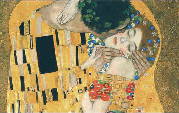 Illustration zu 'Willst du dein Herz mir schenken' von Gustav Klimt