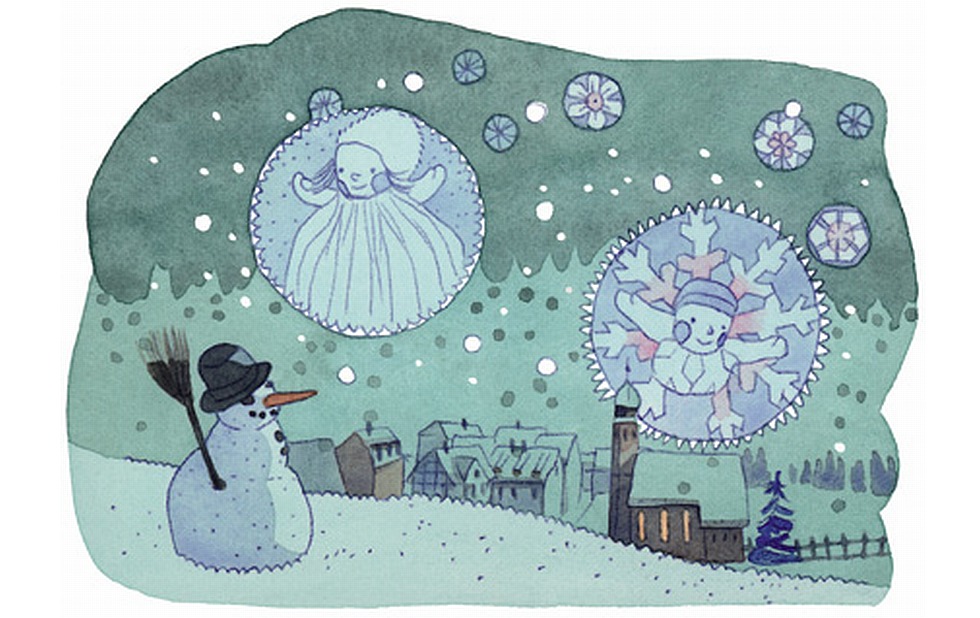 Illustration zu »Schneeflöckchen, Weißröckchen« von Markus Lefrançois