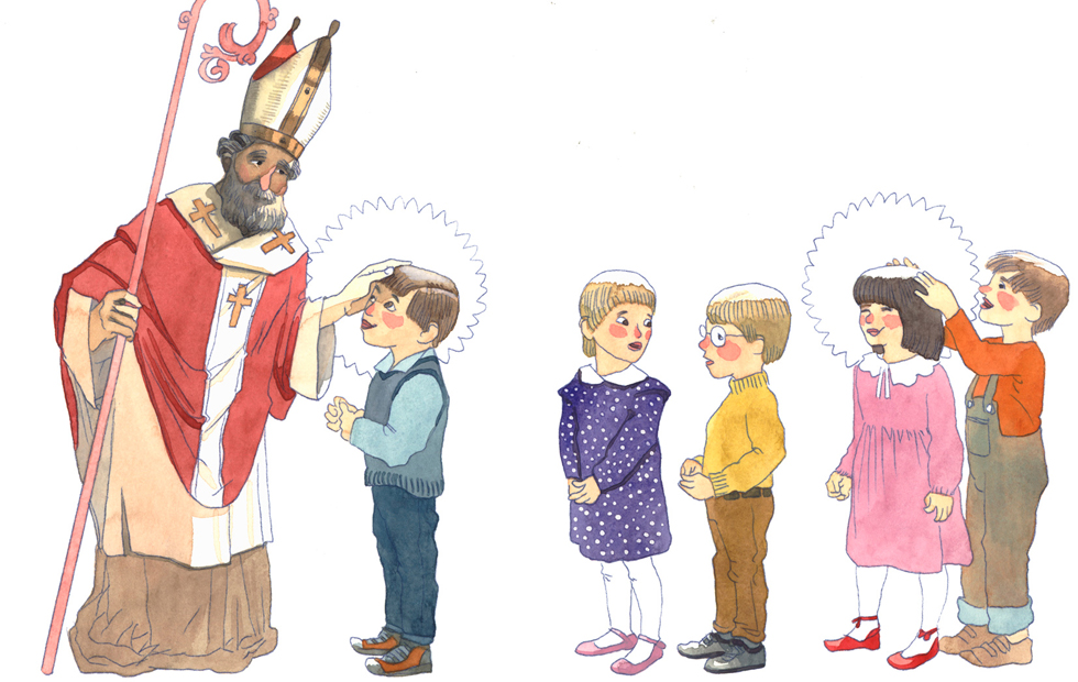 Illustration zu »Sankt Nikolaus hat Namenstag« von Markus Lefrancois