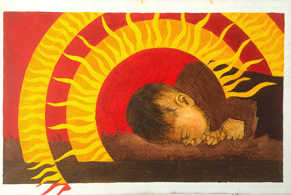 Illustration zu »Dormi, dormi, bel bambin« von Frank Walka