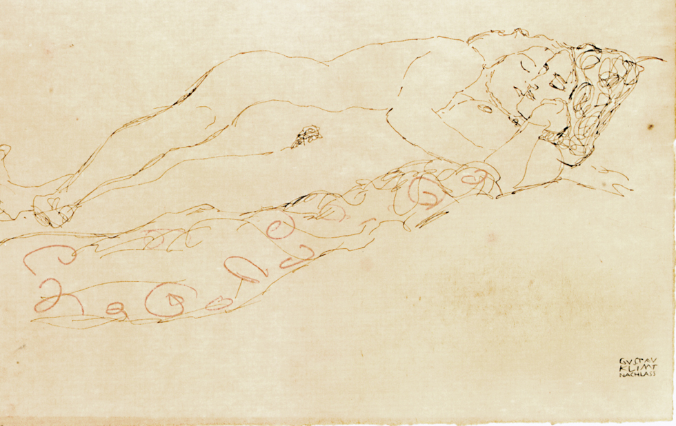 Illustration zu »Das Lieben bringt groß Freud« von Gustav Klimt