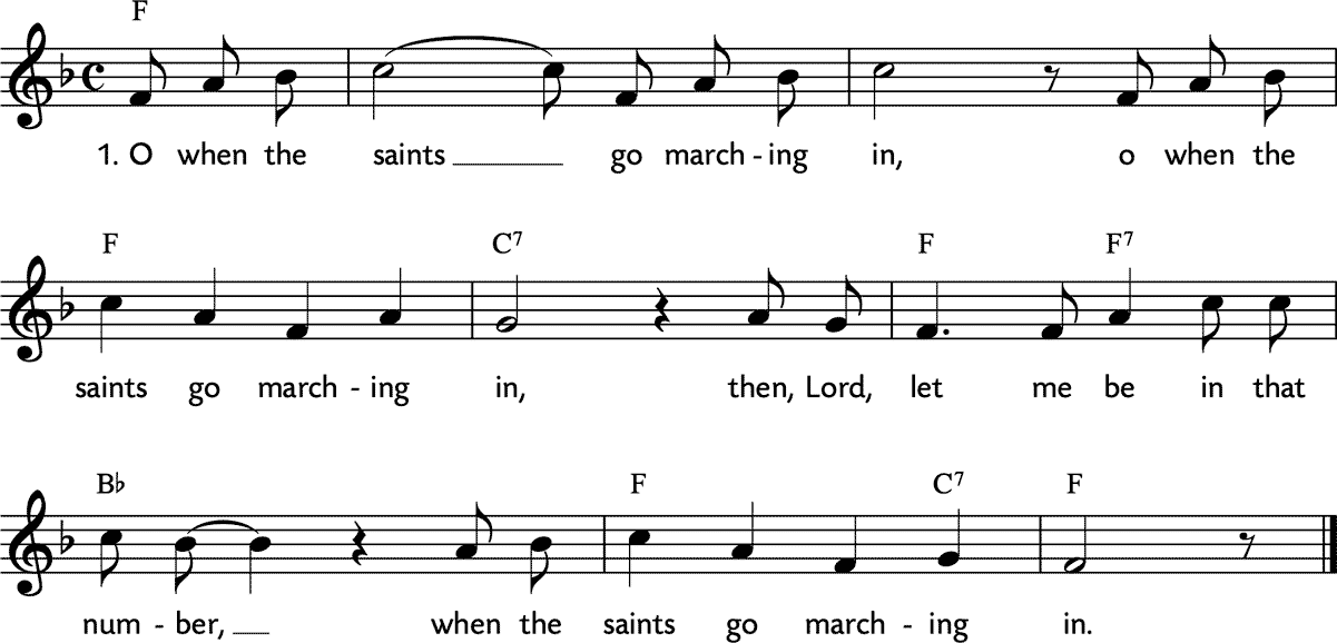 Noten 'When the Saints go marching in'